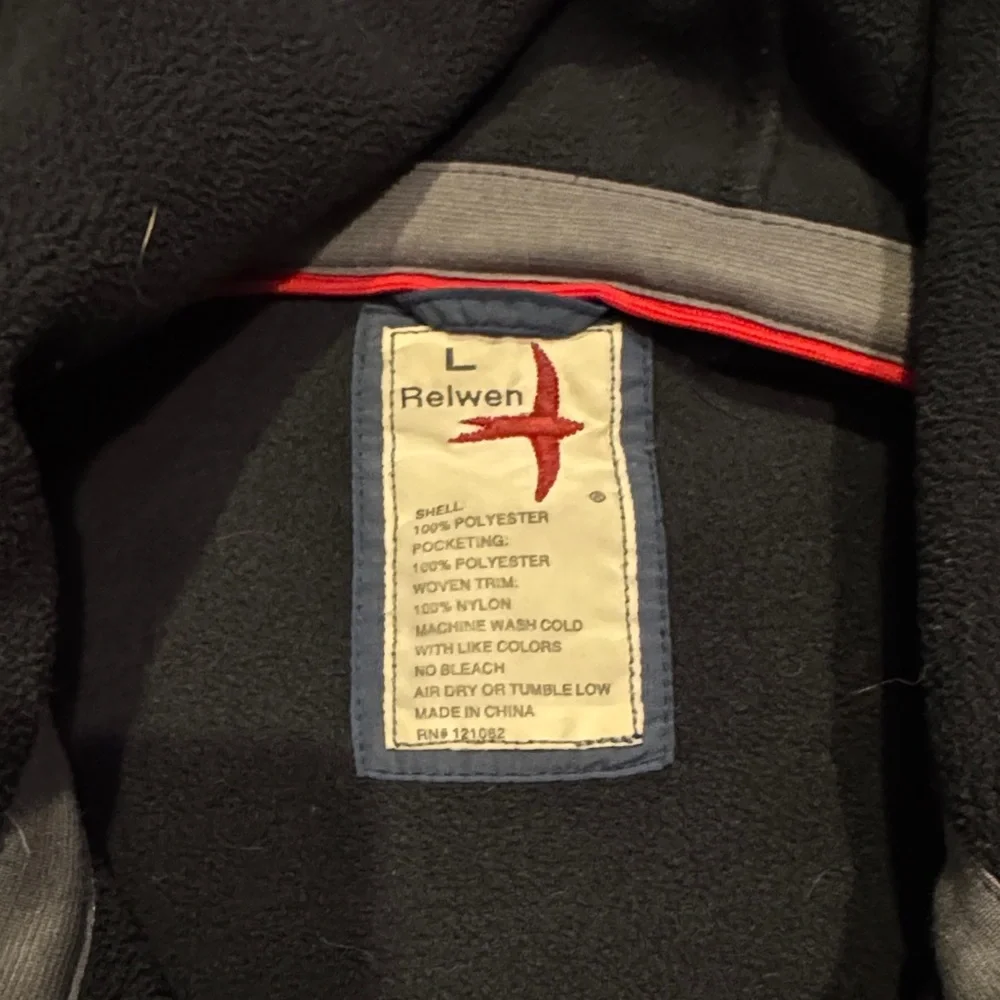 Men's dark navy Hooded Fleece Jacket - Picture 2 of 4